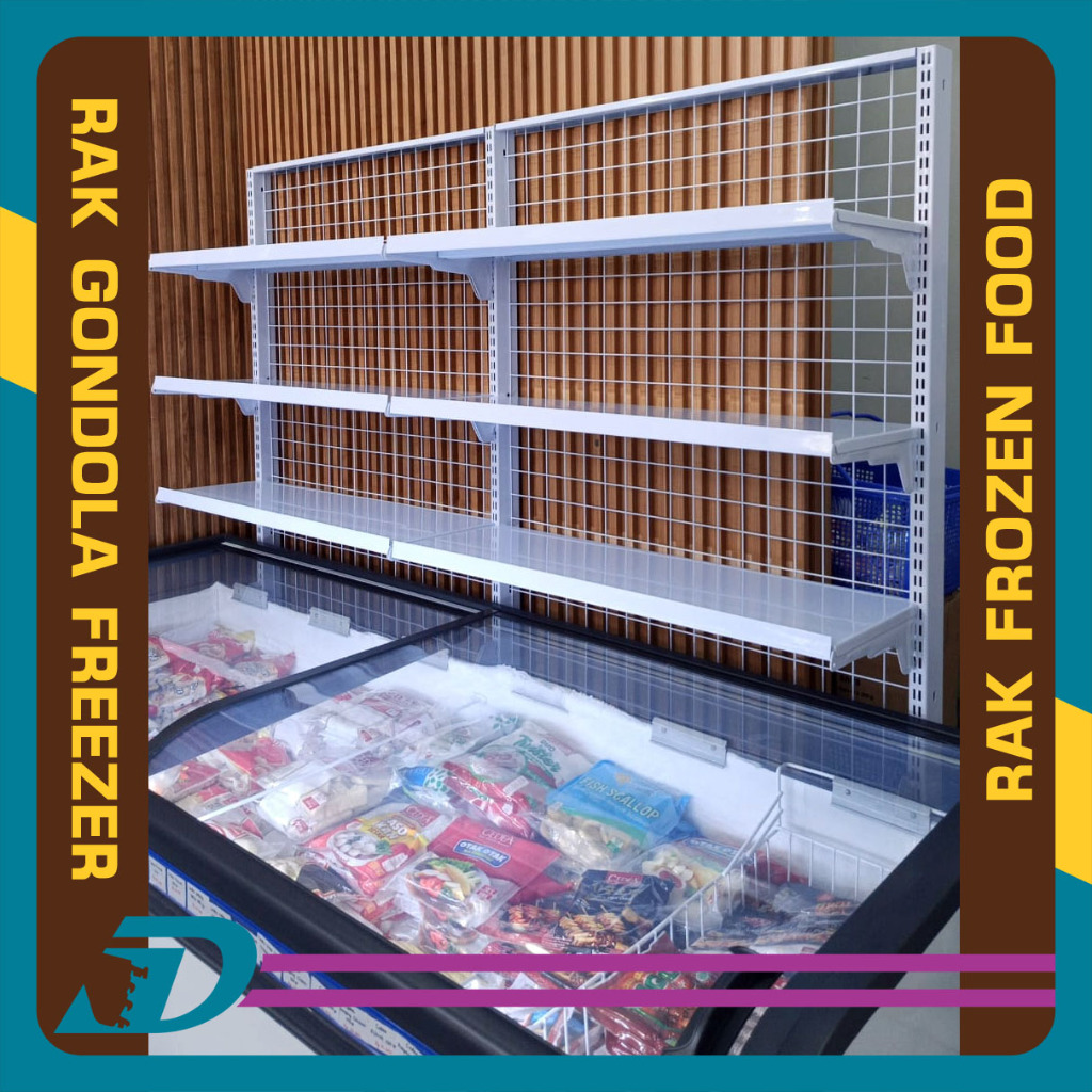Rak Gondola Freezer - Rak Minimarket Freezer - Rak Toko Frozen Food