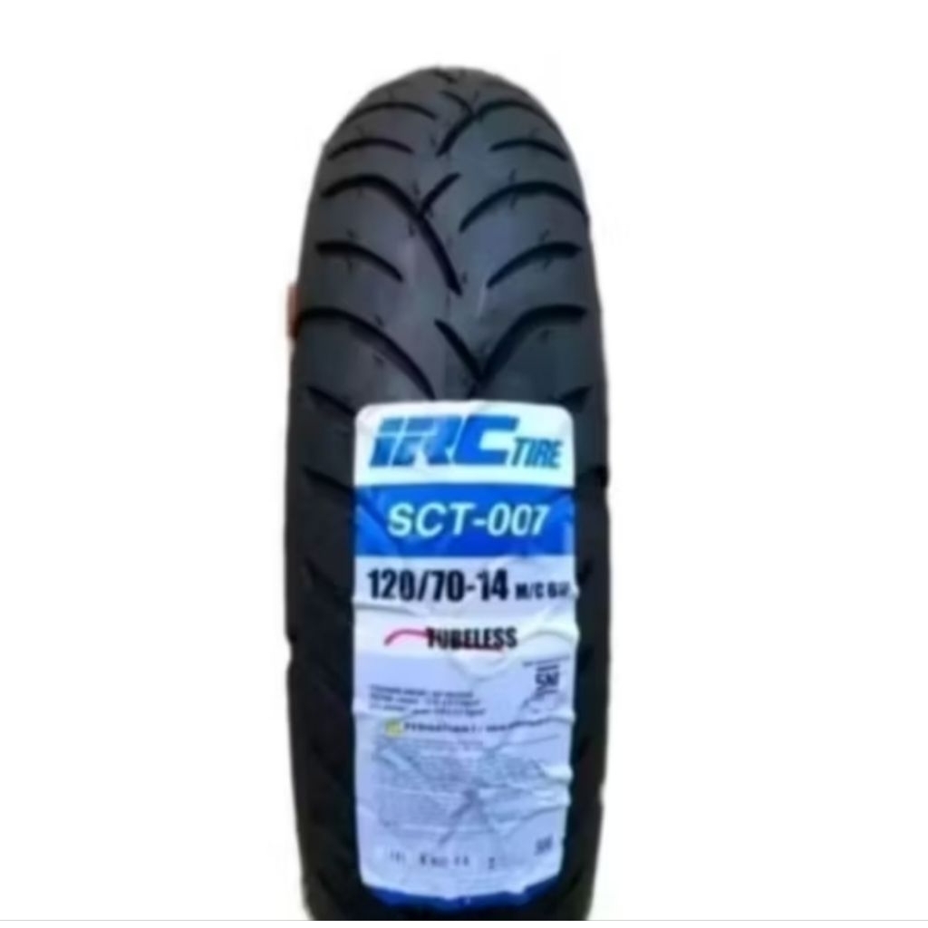 BAN LUAR TUBELES IRC SCT-007 120/70-14 BAN BELAKANG MOTOR VARIO 160/PCX150 IRC PT GAJAH TUNGGAL