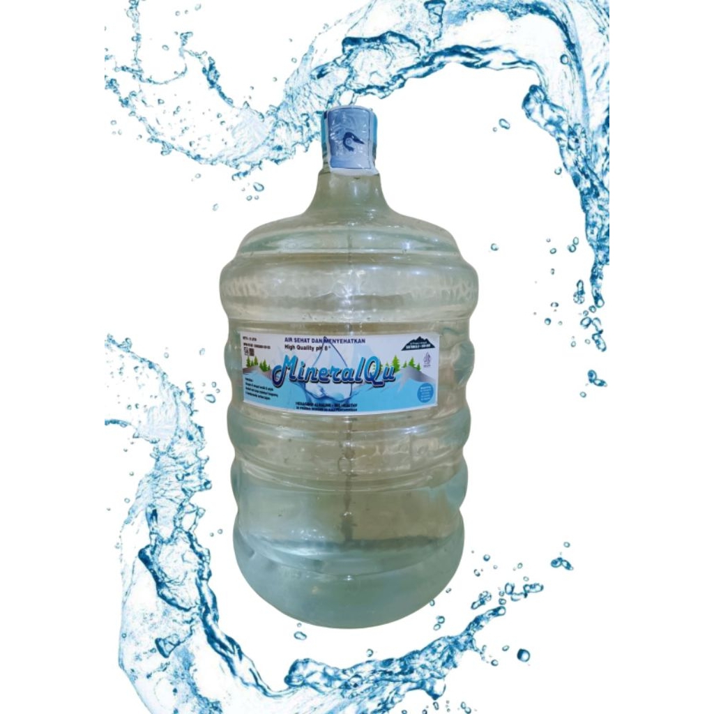 

Mineralqu Air Galon 19 liter pH 8 ( galon baru + isi )