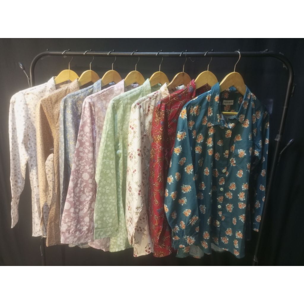 kemeja wanita katun jepang tokai.