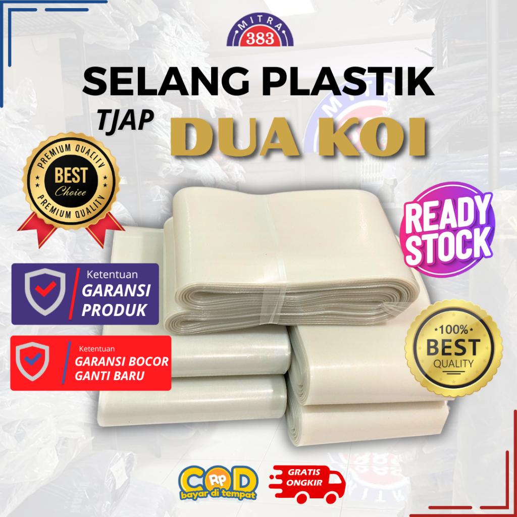 DUA KOI - Selang Air Murah Plastik Sawah Irigasi Diesel Disel Pengairan Pertanian Bening Tebal 3 dim