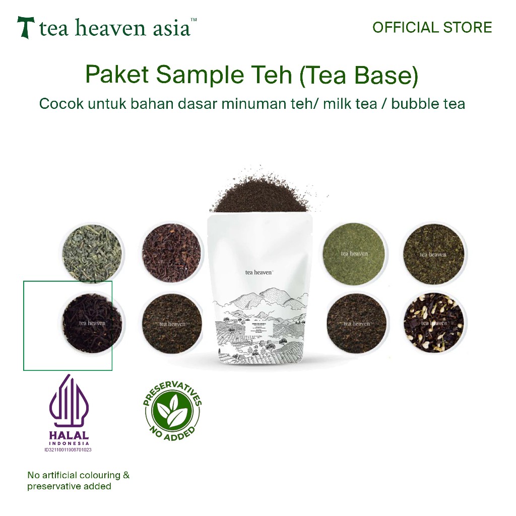 

Tea Heaven Paket Sample Teh Milk Tea / Bubble Tea / Artisan Tea Cafe Horeca
