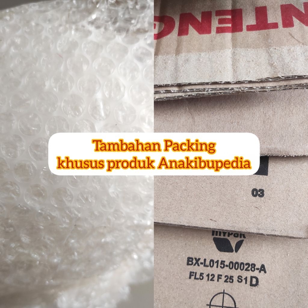 

Ekstra Tambahan Packing Bubblewrap dan Kardus