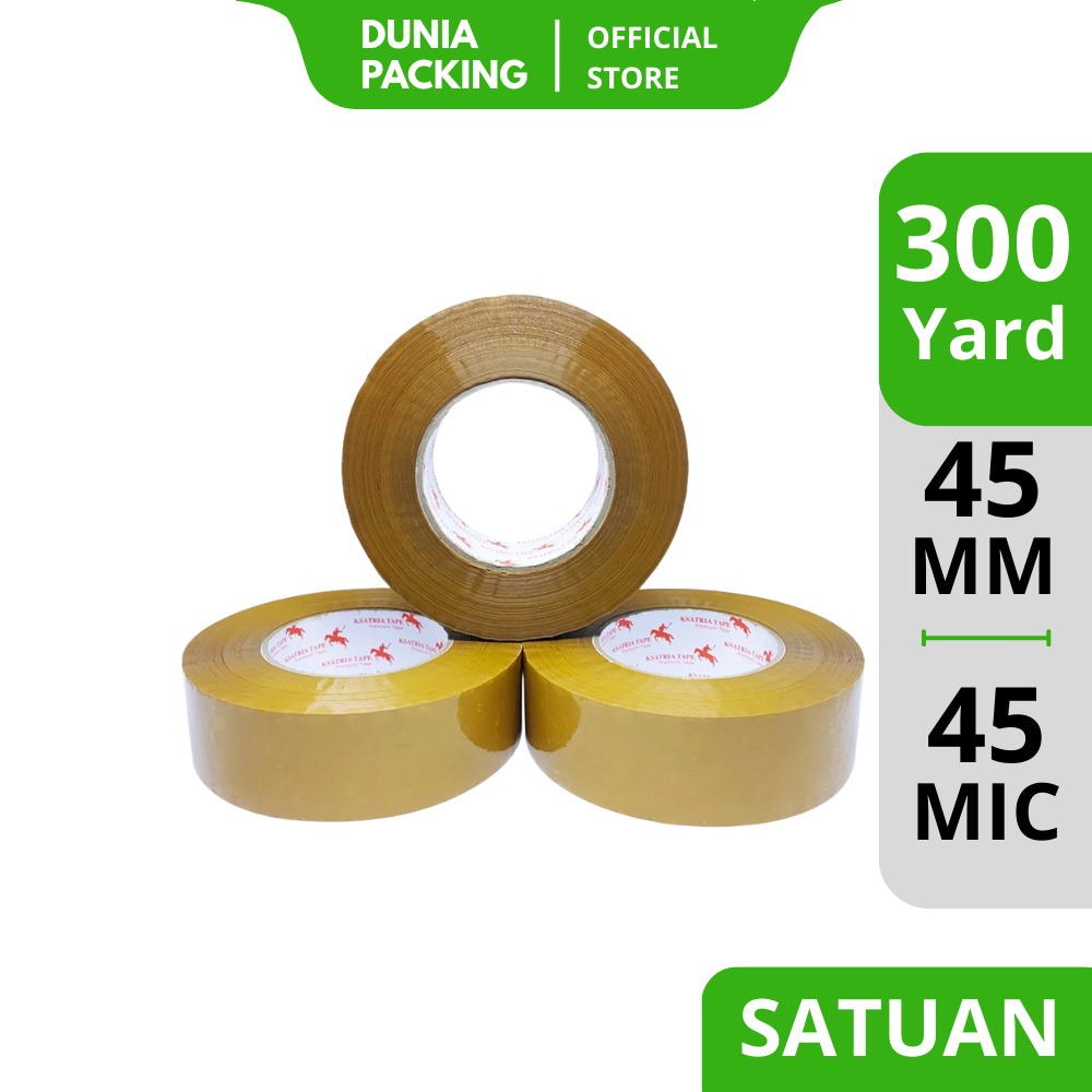 

[TERMURAH] Lakban OPP Tape / Lakban Coklat Dunia Packing 45 mm X 300 yard -COD