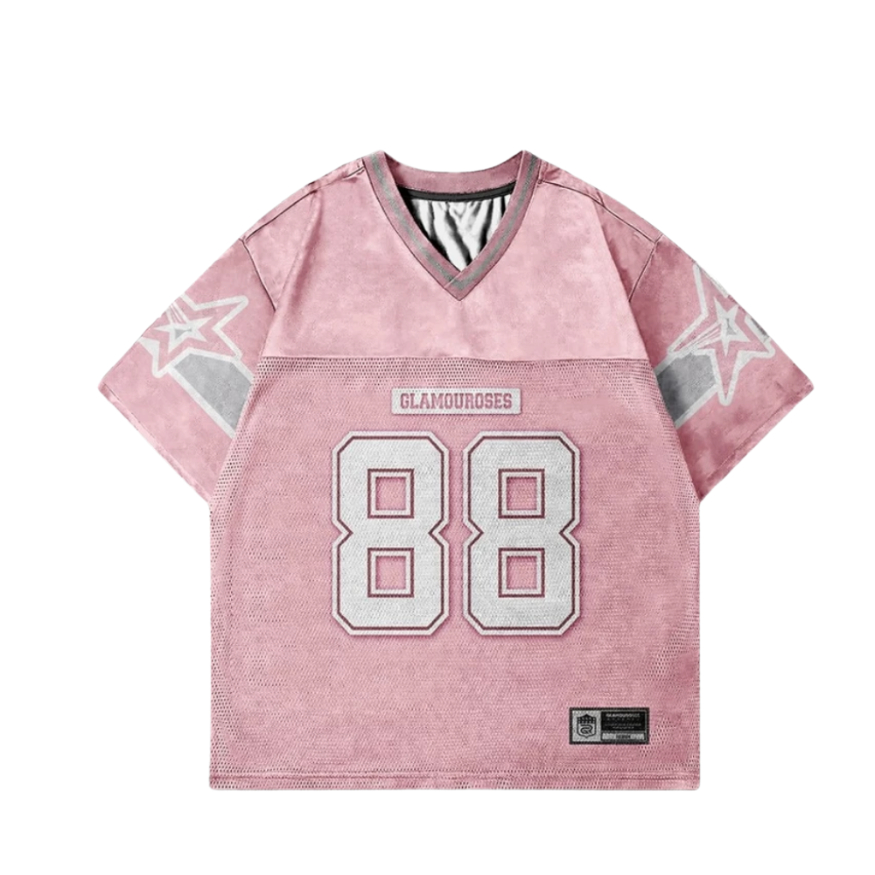 GR APPAREL - Jersey Oversize 88 Pink Muda Lengan Pendek Glamourouses Series
