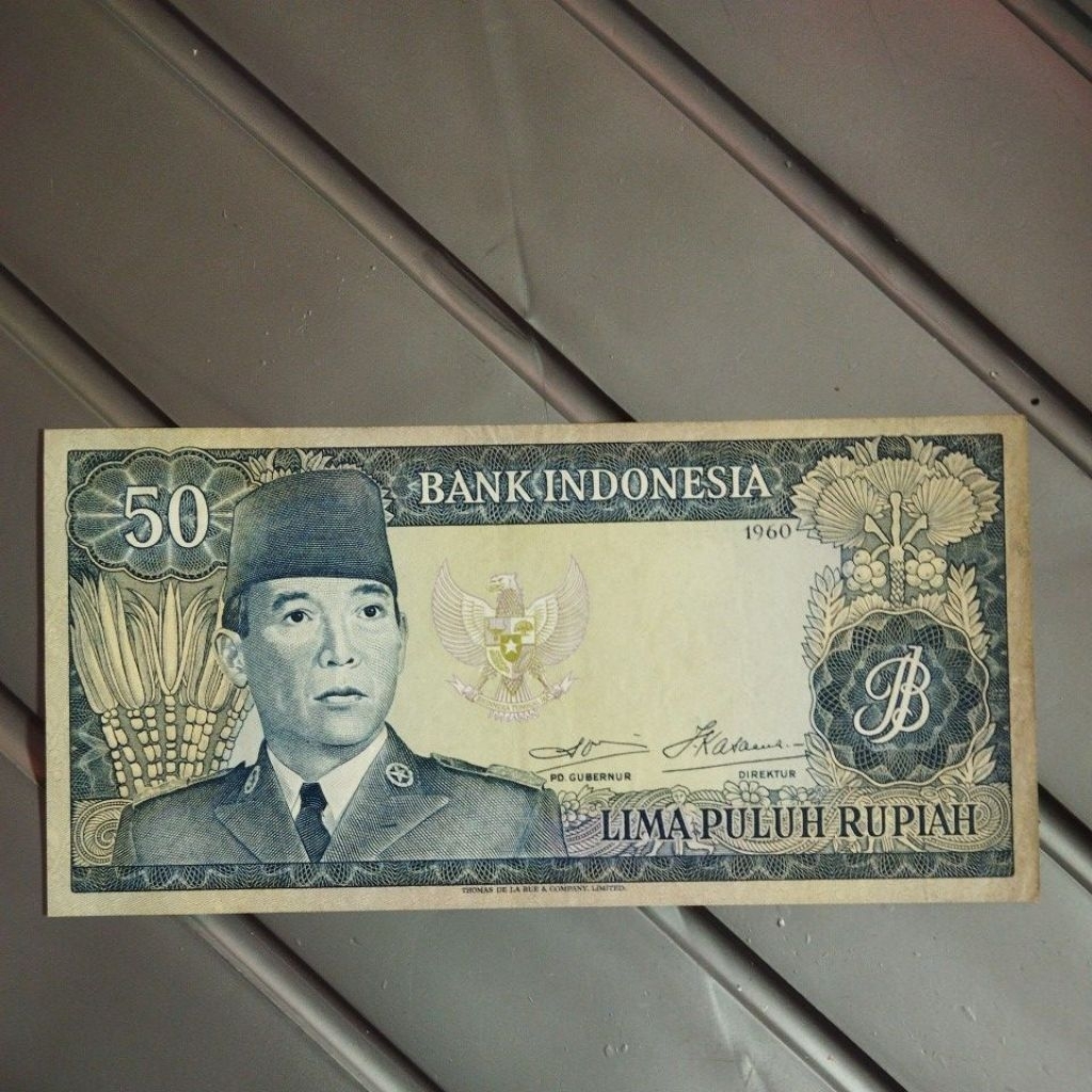 50 rupiah seri Sukarno masih sangat bagus sesuai foto asli