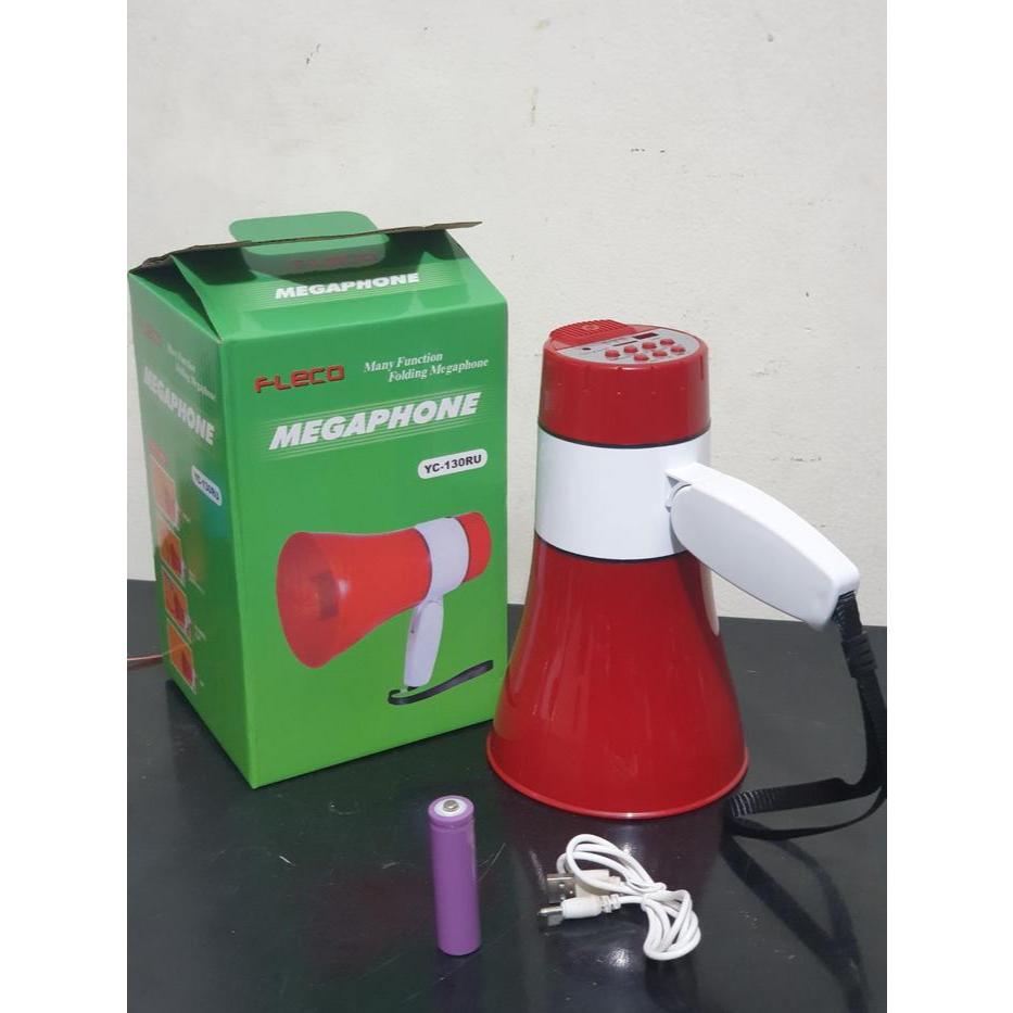 TOA / Megaphone Multifungsi YC-130RU untuk Acara Outdoor Baterai Charger & USB