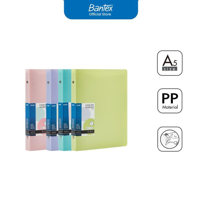 

Bantex Binder Buku Catatan A5 Loose-Leaf Notebook 8 Ring Bahan PP Warna Pastel LLA510