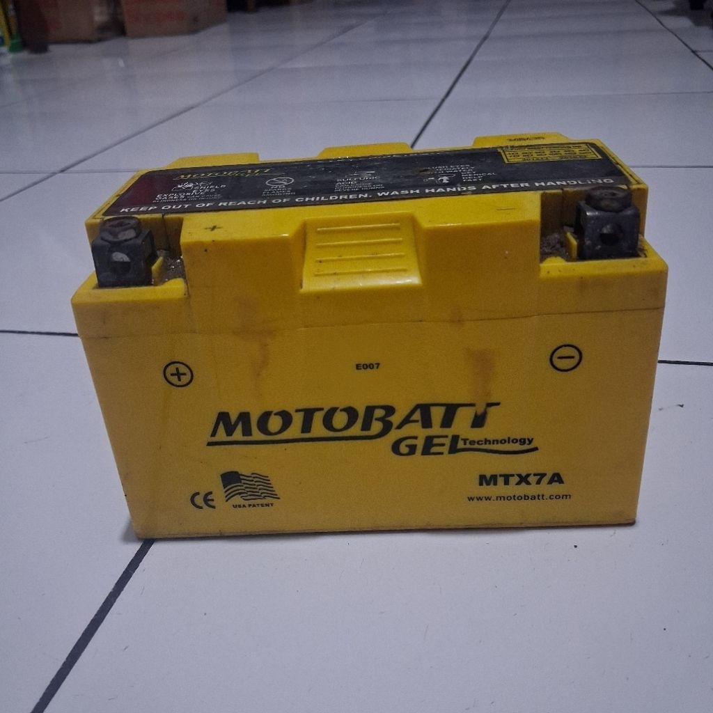 aki motobatt gel MTX7A bekas