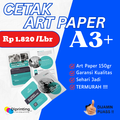 

PRINT ART PAPER A3+ TERMURAH || CETAK 1 SISI / 2 SISI || CETAK CEPAT