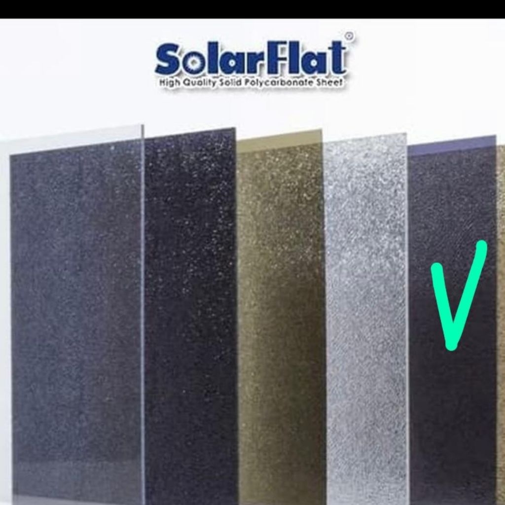 kanopi baja ringan atap solar, flat 1,2 mm