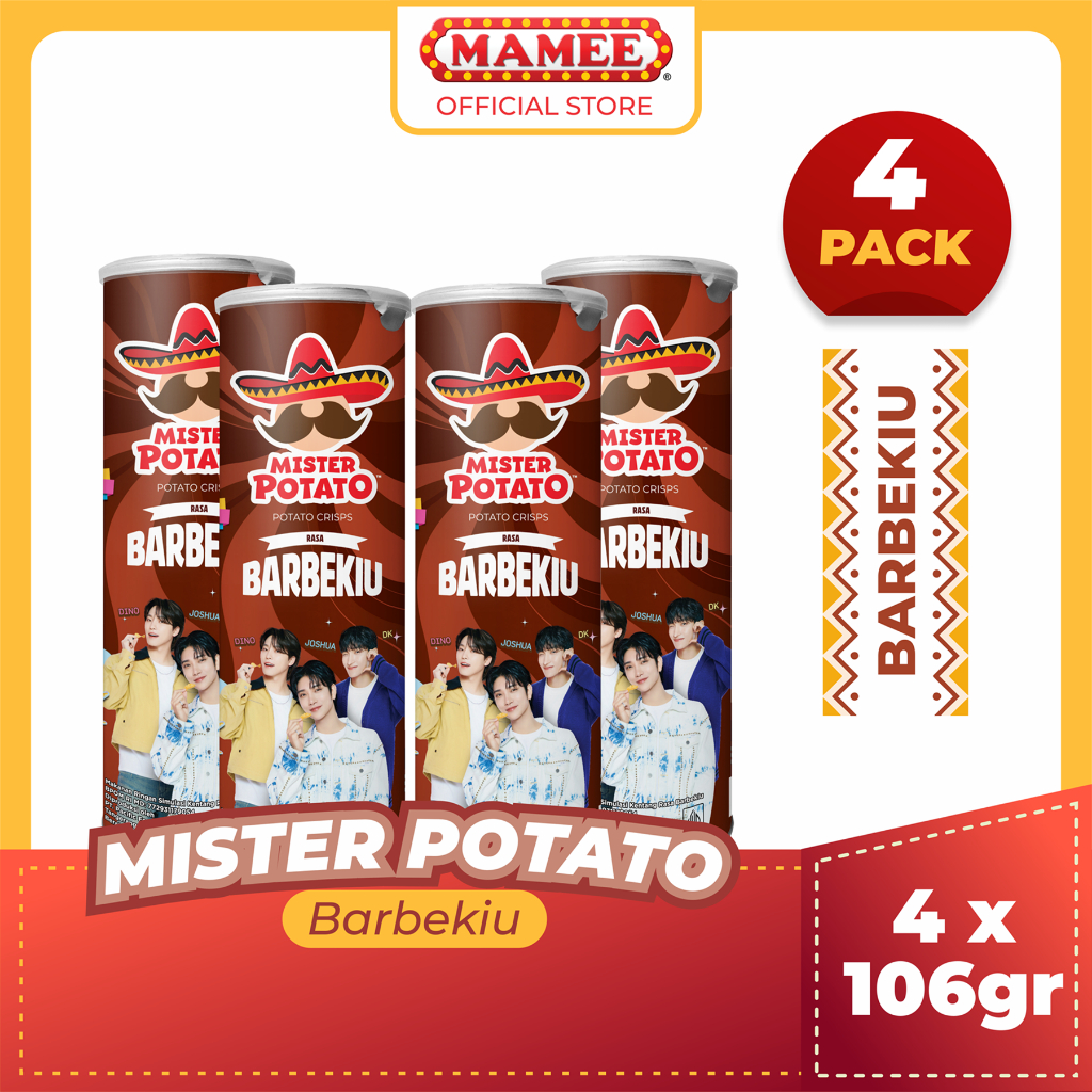 

Mister Potato Crisps BBQ 106gr SVT JINJJA CRUNCH Edition - 4 Pcs