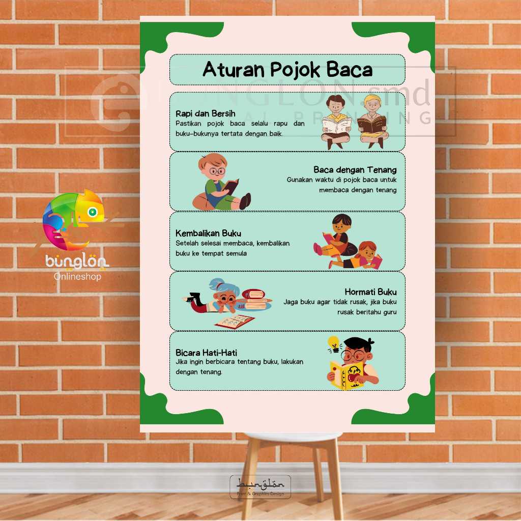 

Poster Aturan Pojok Baca