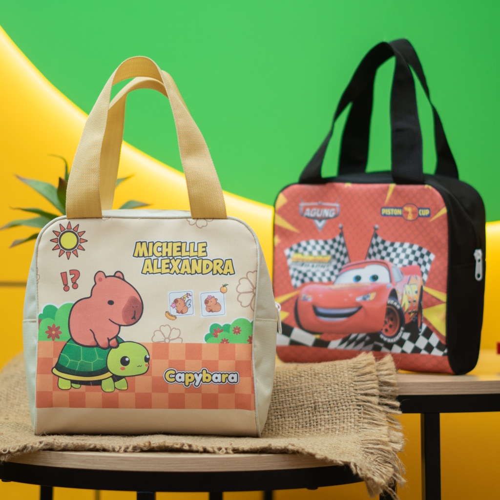 

Pompom Bags Tas Souvenir Anak, Cocok untuk Goodie Bag Ulang Tahun, Bisa Custom Nama dan Foto Anak