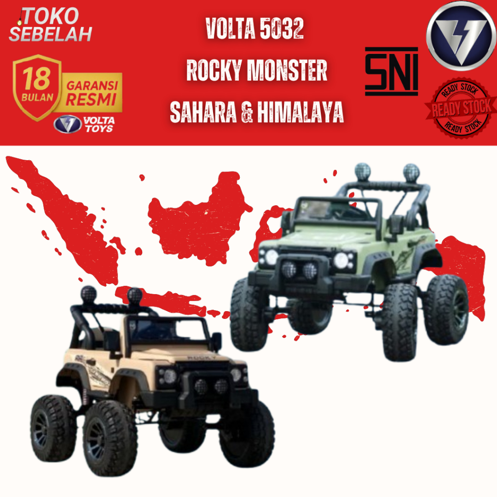 Maenan Mobilan Aki Anak Rocky Volta 5008 Monster Sahara - SHP Toys