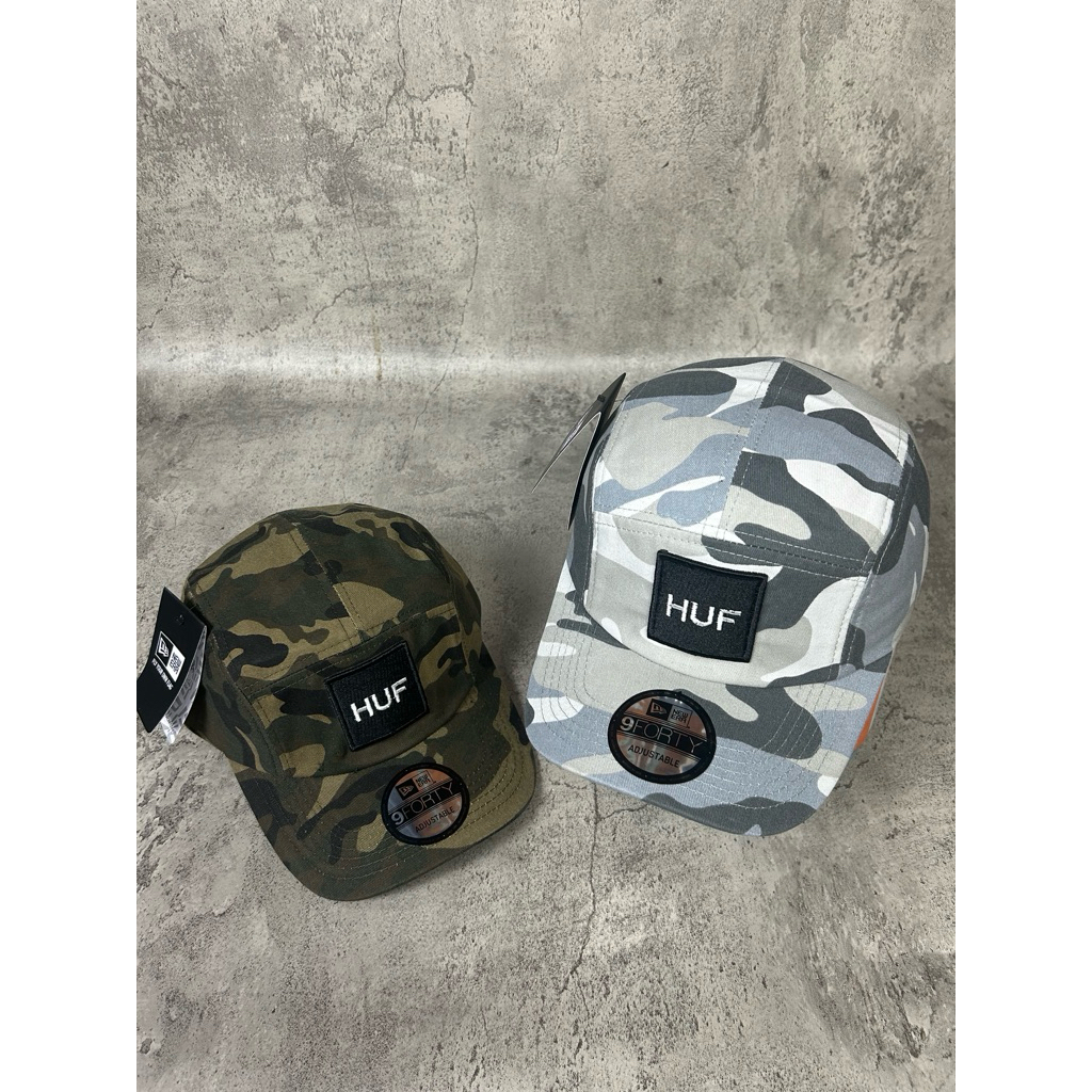 Topi HUF 5 panel unisex bordir