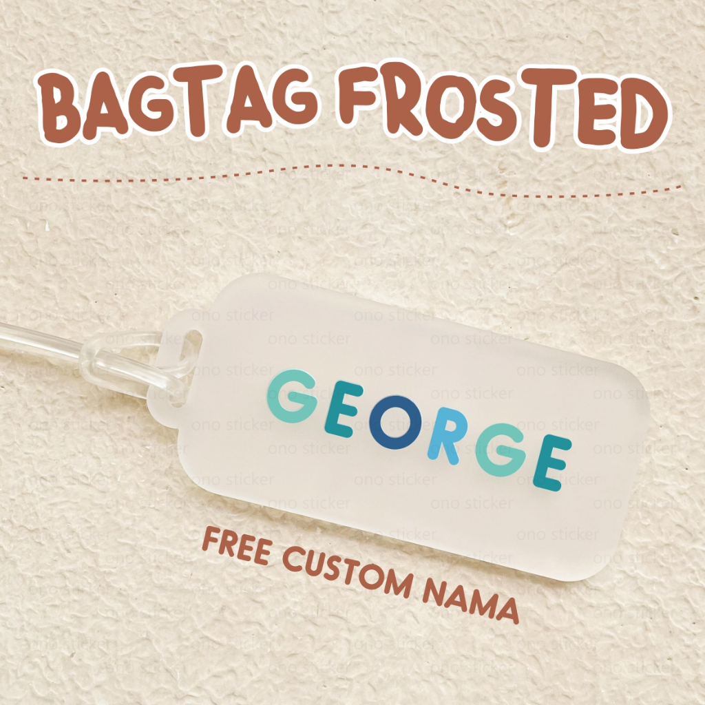 

Bagtag Frosted Buram Custom Nama Anak | Luggage Tag UV Premium