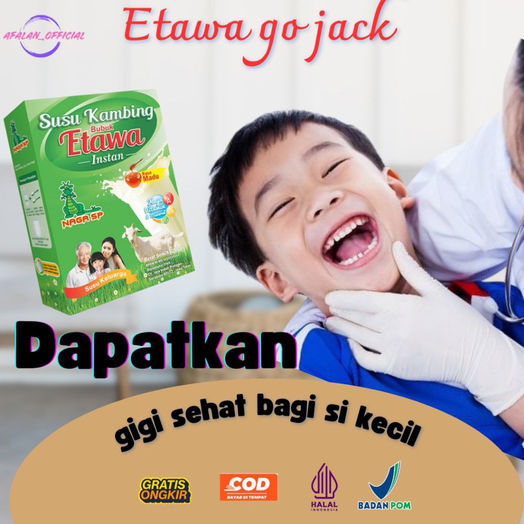 

susu kambing etawa original asli rasa COKLAT 250gr untuk mendapatkan gigi yang sehat bagi si kecil