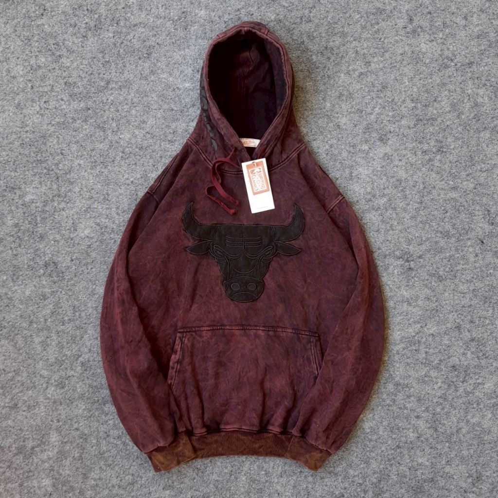 Sweater Hoodie Chicago Bulls Style –  Mitchell and ness fulltag lebel Fashion Pria Wanita