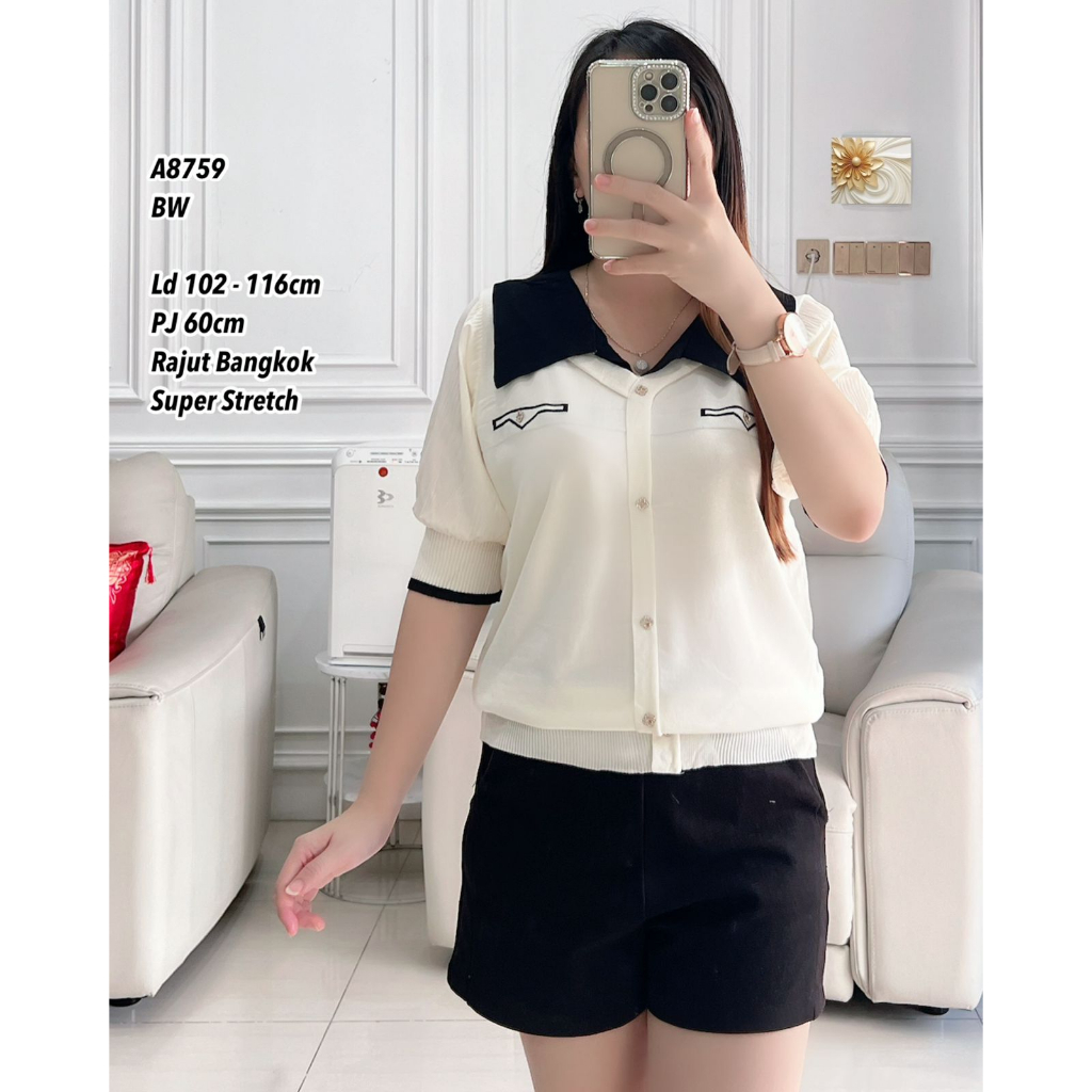 KLOWI-ATASAN WANITA IMPORT-ATASAN RAJUT IMPORT-BLUS IMPORT-BAJU ATASAN BANGKOK-BLUS RAJUT BANGKOK