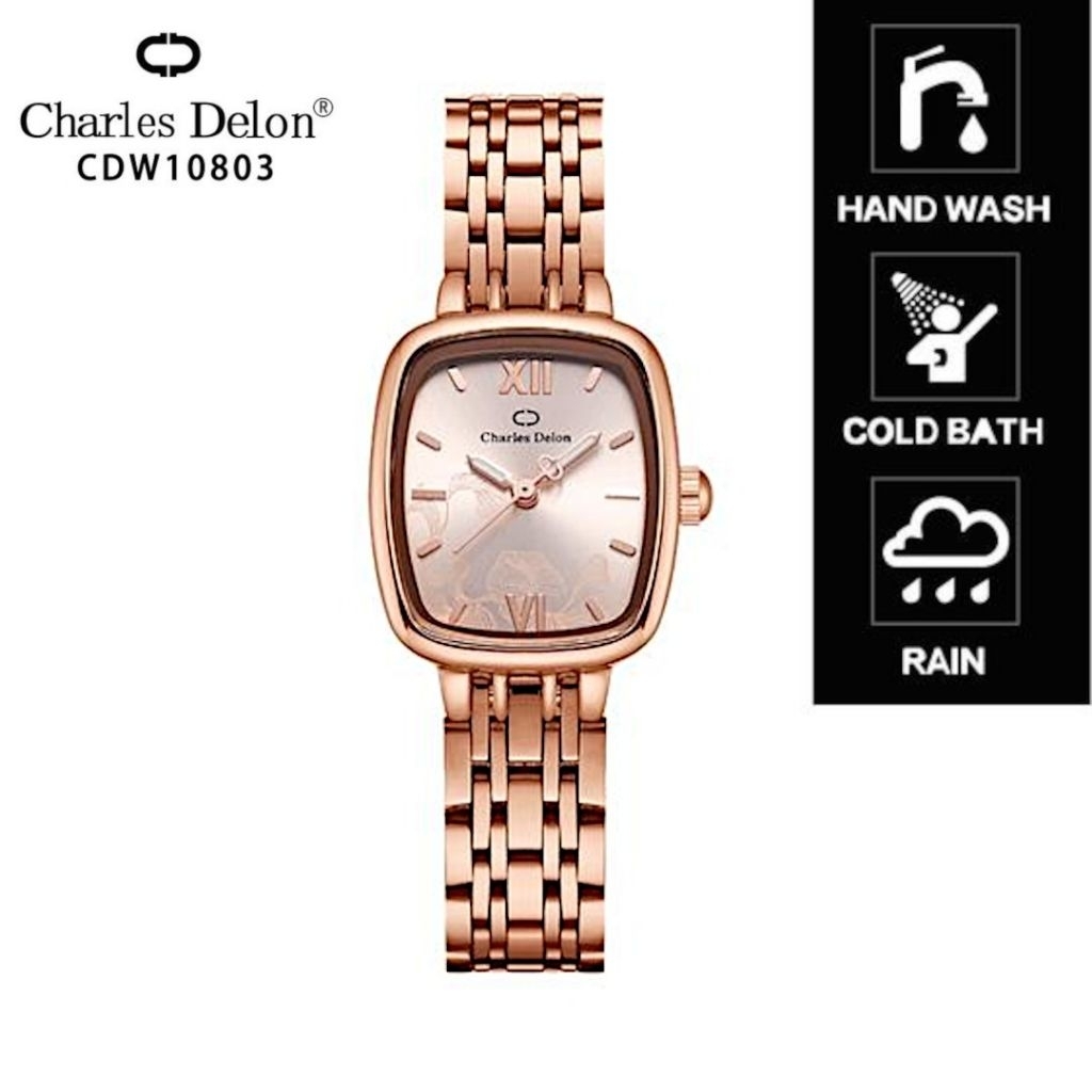 CHARLES DELON JAM TANGAN WANITA ORIGINAL RANTAI