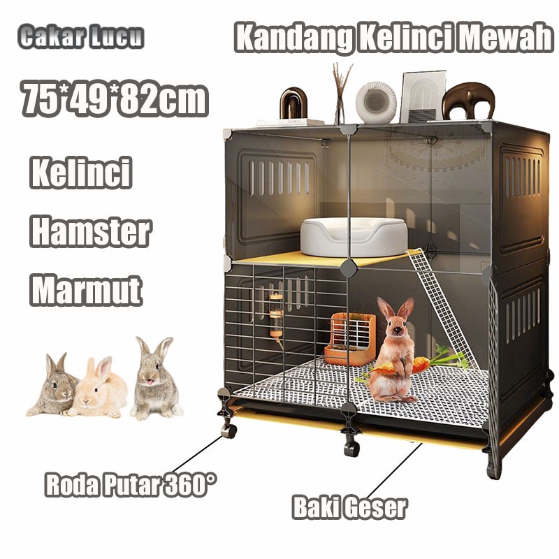 [Garansi 6 bulan]Kandang Kelinci Jumbo Modern Premium - Kandang Kelinci Besar Indoor Luas Ruang kand