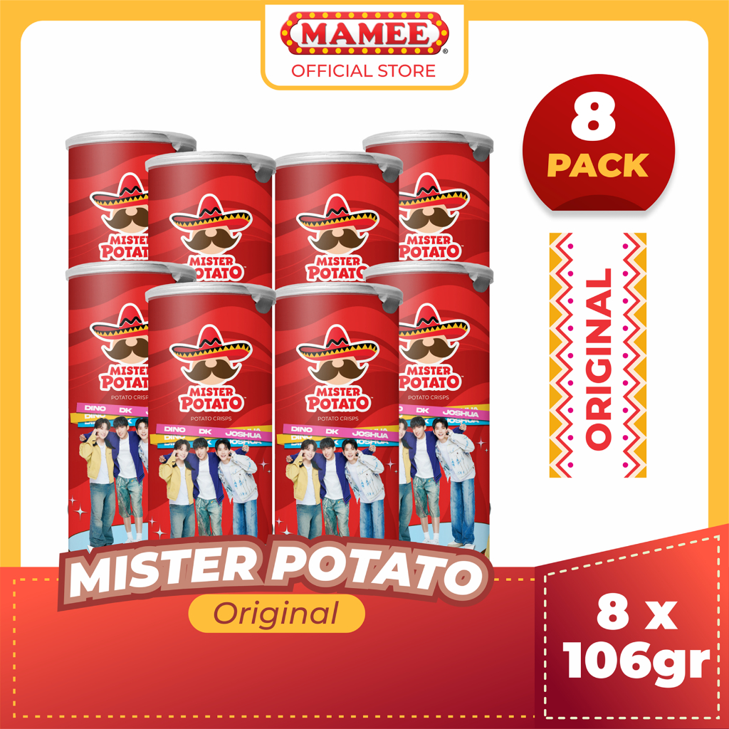 

Mister Potato Crisps Original 106gr SVT JINJJA CRUNCH Edition - 8 Pcs