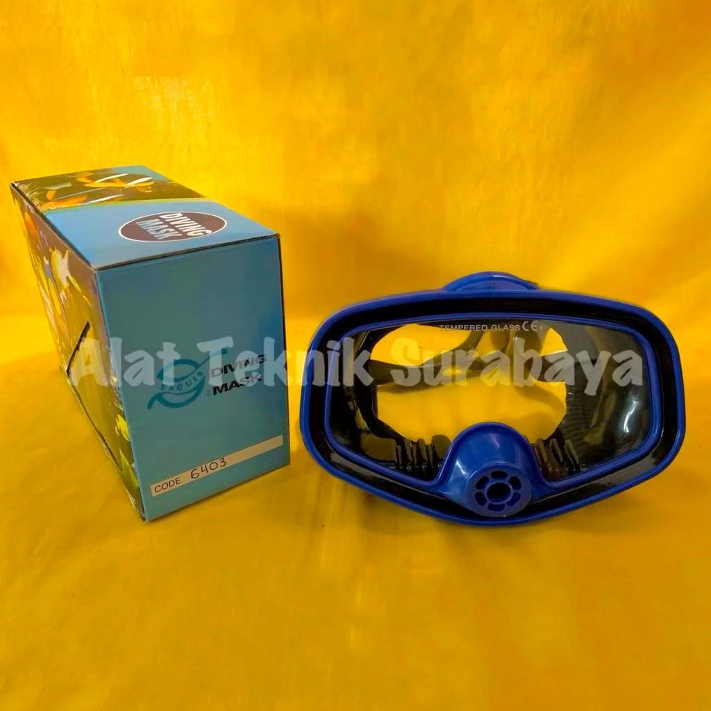 DIVING MASK 2 GLASSES EXQUIS 6403 TW / MASKER MENYELAM TAIWAN KACAMATA SELAM