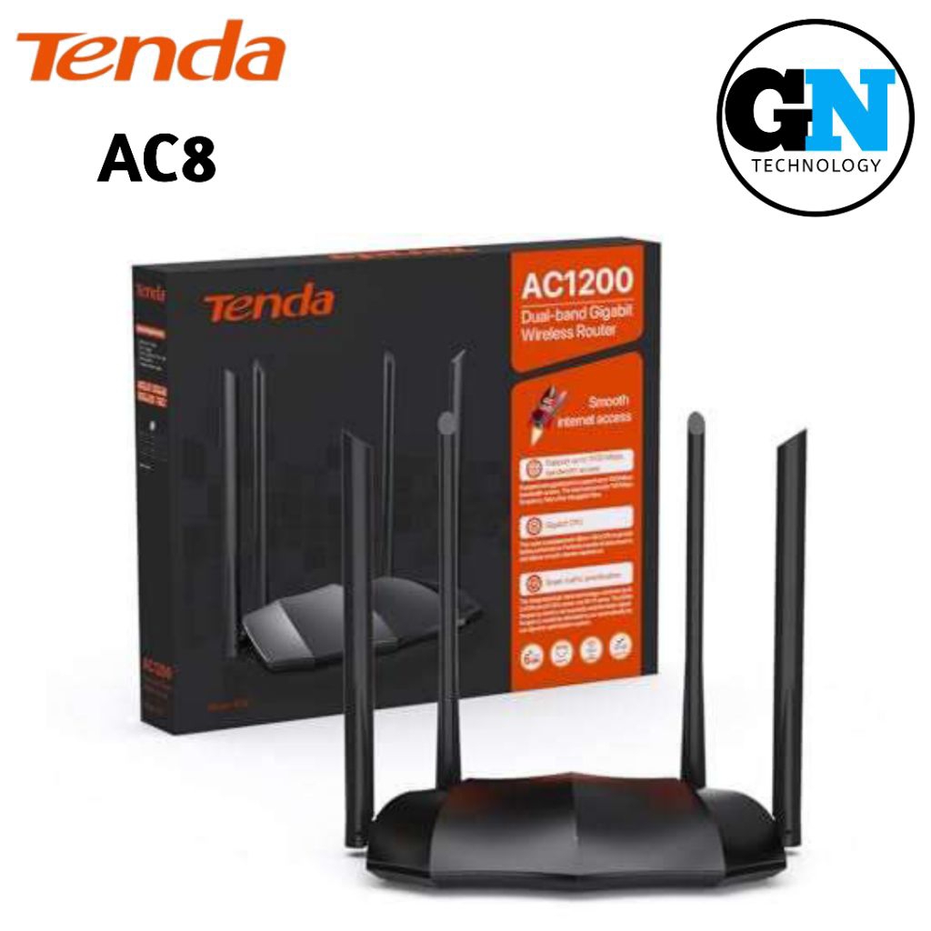 Tenda AC8 AC1200 Dual Band Gigabit  Wireless Router