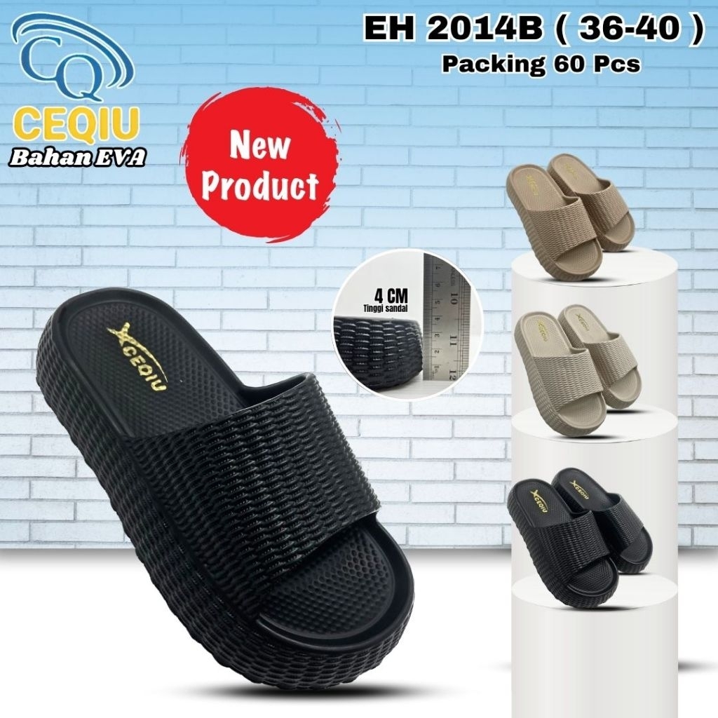 Sandal harian wanita sandal karet elegan sandal kekinian ceqiu sandal model terbaru sandal murah kar