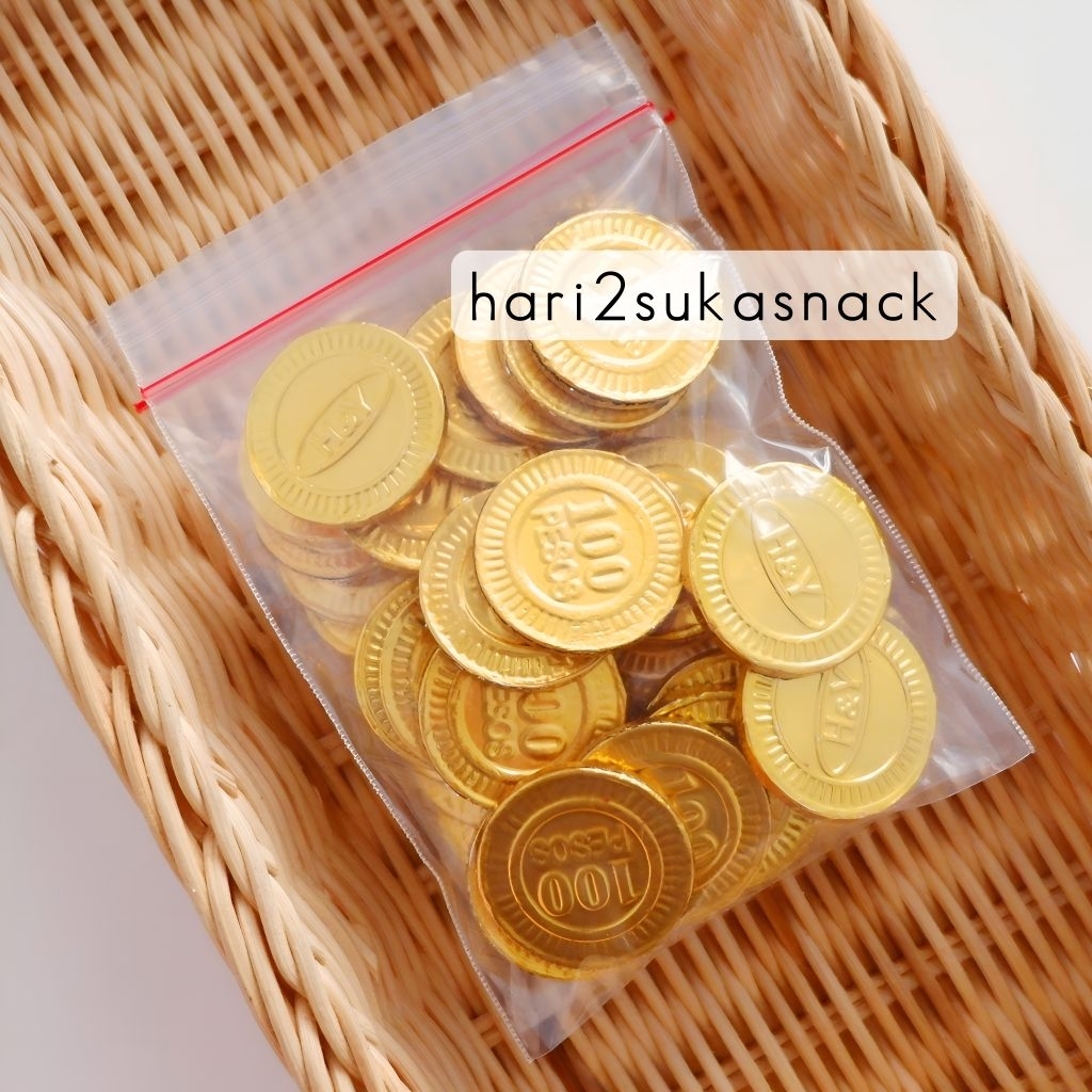 

Coklat Koin Emas / Cokelat Dollar Gold Coin 60 gram (Isi 20 pcs)