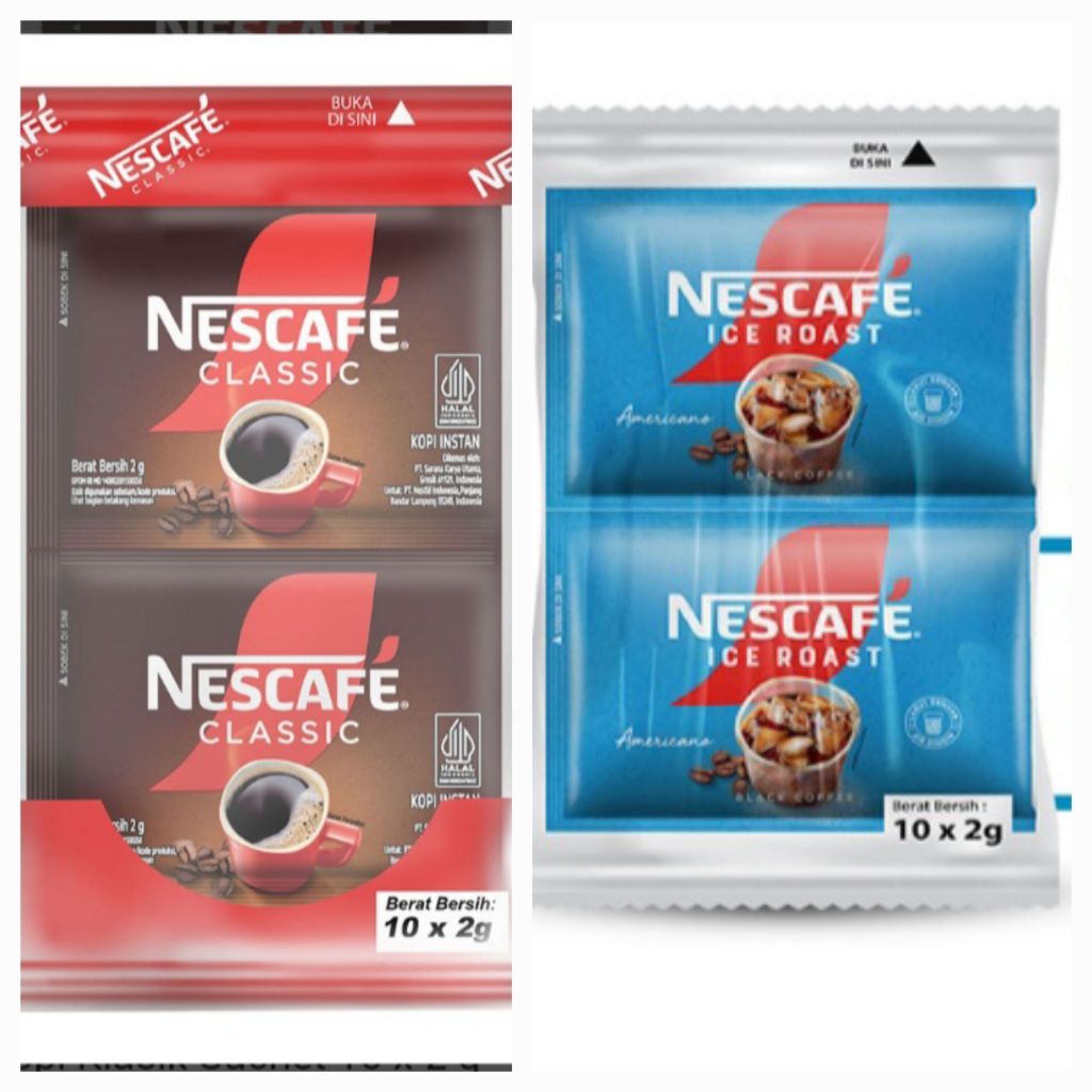 

NESCAFE KOPI KEMASAN SACHET 2 GR ISI 10 ( 2 VARIAN RASA)