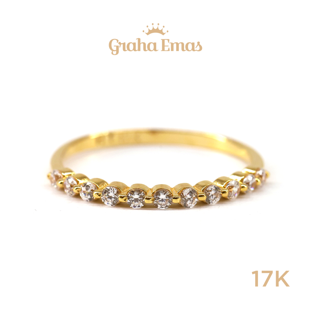 Graha Emas Cincin Emas Kuning Listring 17K - Yellow Gold Ring Listring Model 17ct [ 00JU ]
