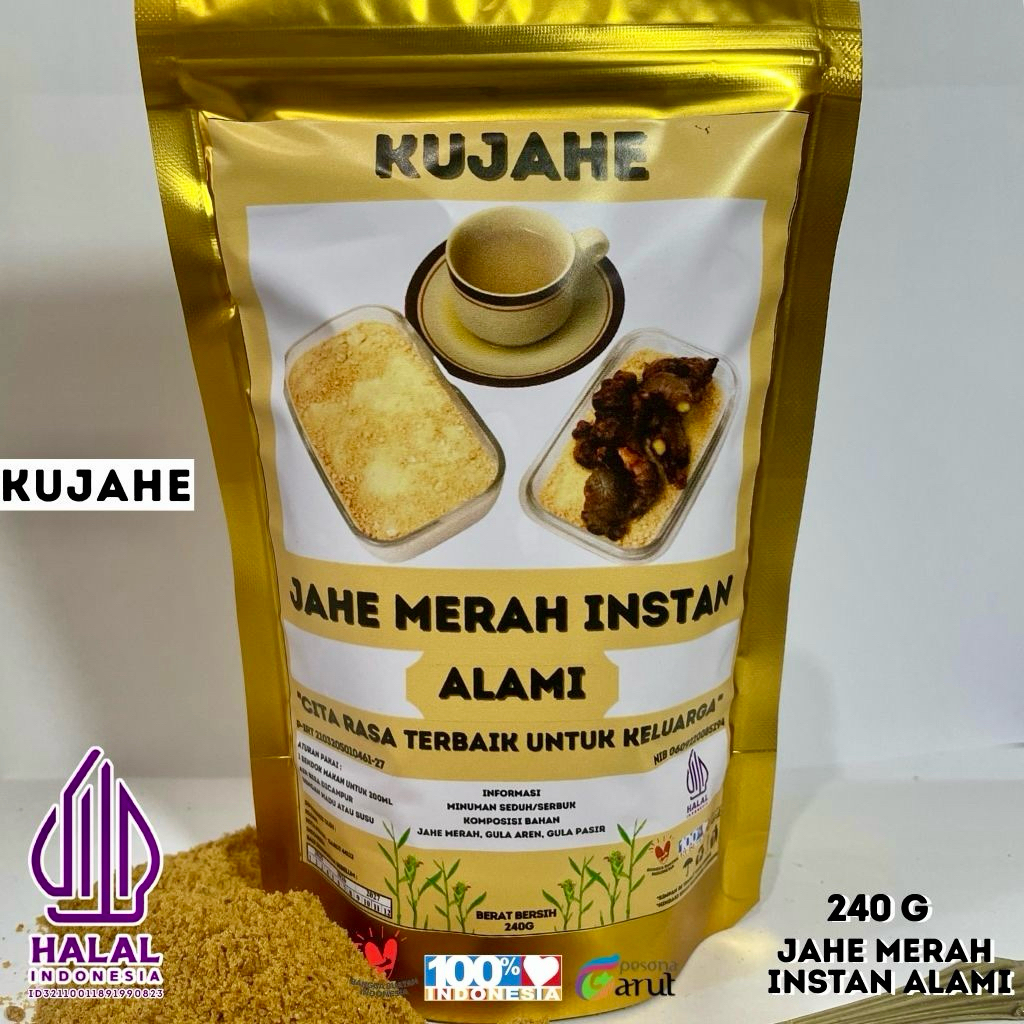 

Jahe Merah Instan Alami 240g Kualitas Premium bubuk siap seduh / RED GINGER KUJAHE