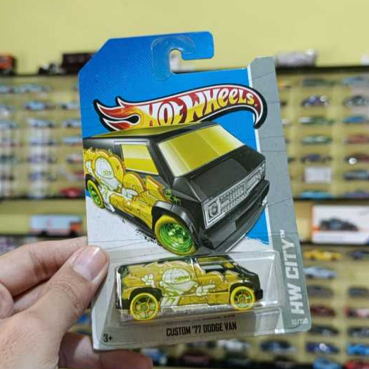 Hotwheels Custom 77 Dodge Van Hijau Kuning Langka Setara Hotwheels Super Treasure Hunt