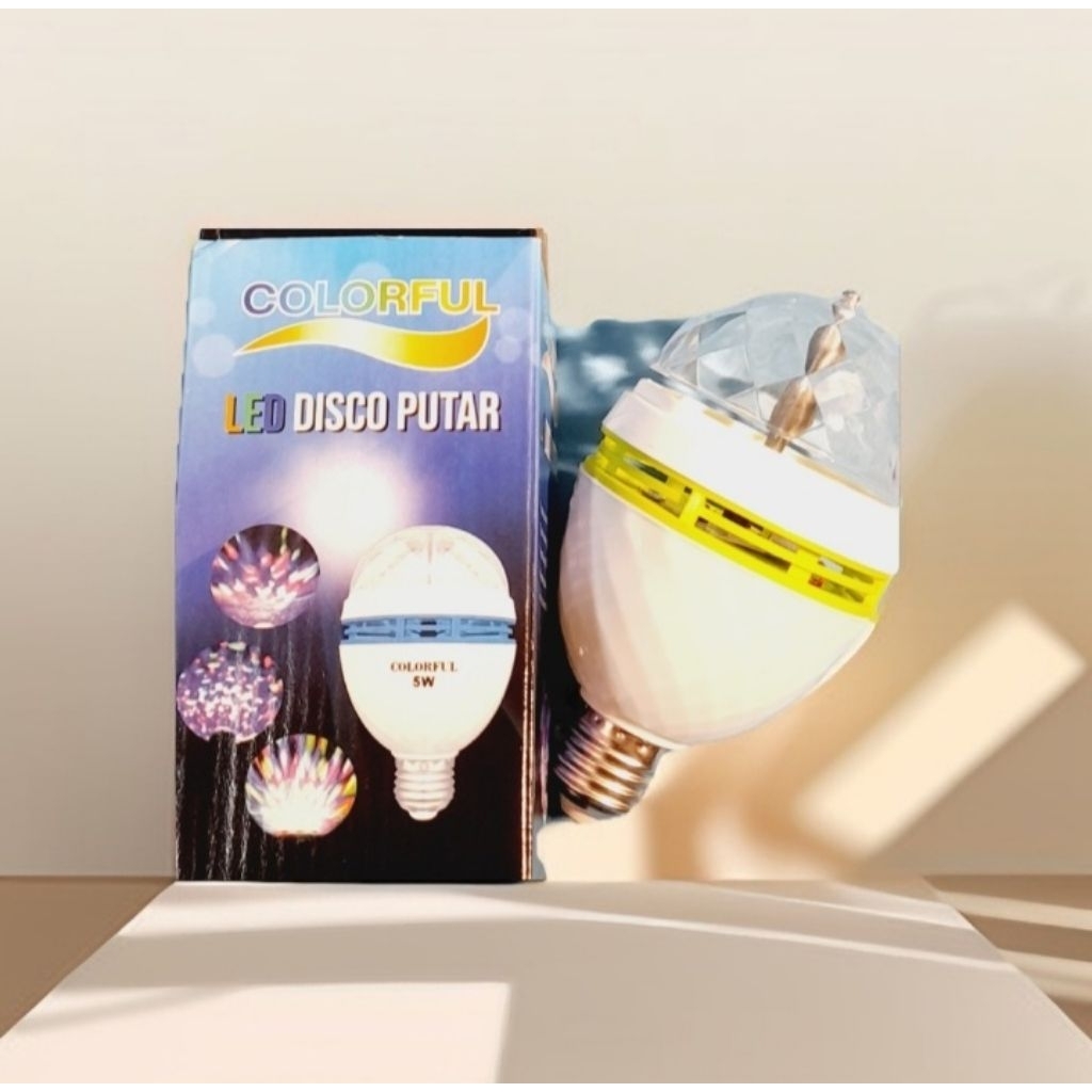 Lampu Led Disco berputar warna-warni