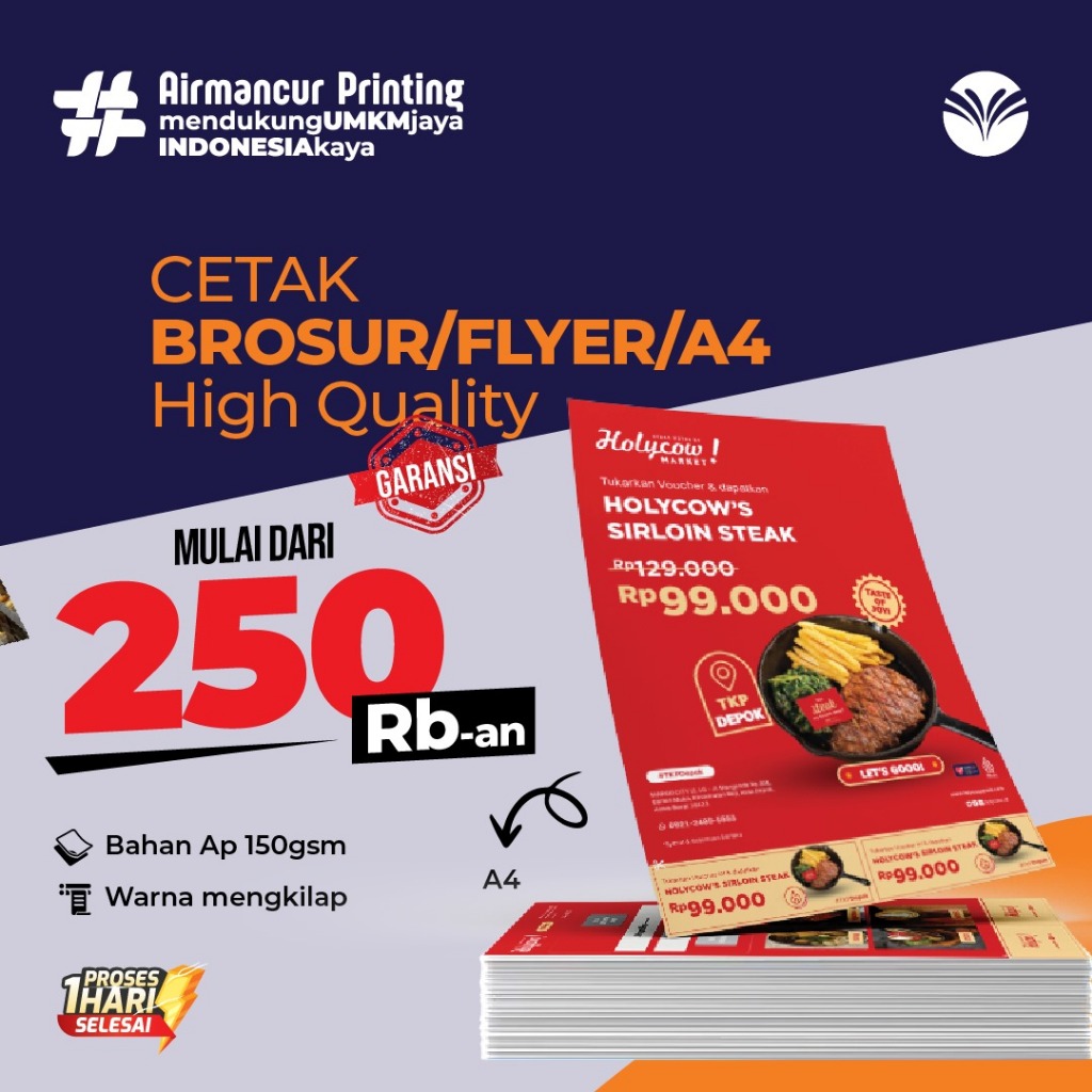 

Cetak Brosur Flyer Berkualitas A4 Kilat 1hari Jadi! Print Brosur Custom Murah