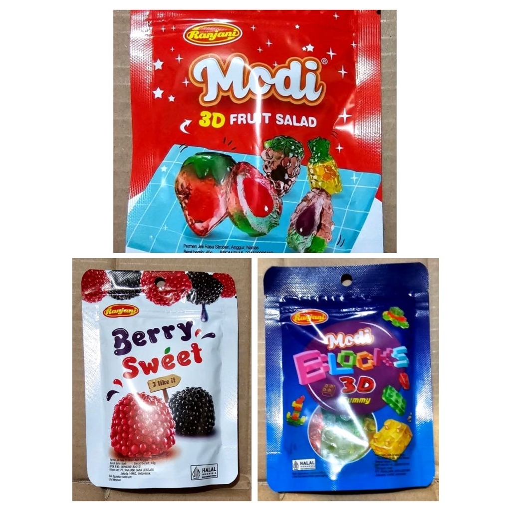 

Ranjani Permen JELLY Berry Sweet / Fruit salad / Block 40 gram