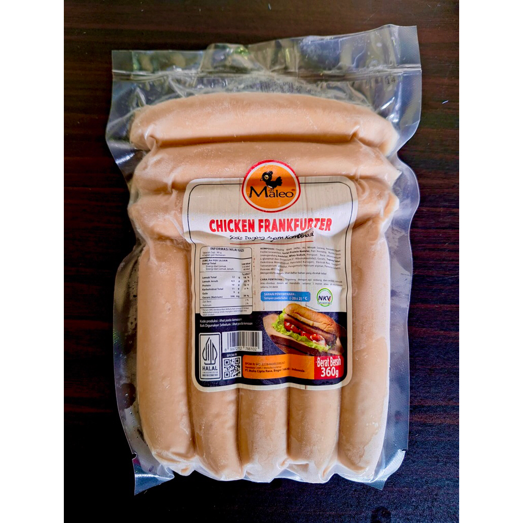 

MALEO CHiKEN FRANKFURTER 360g (sosis ayam)