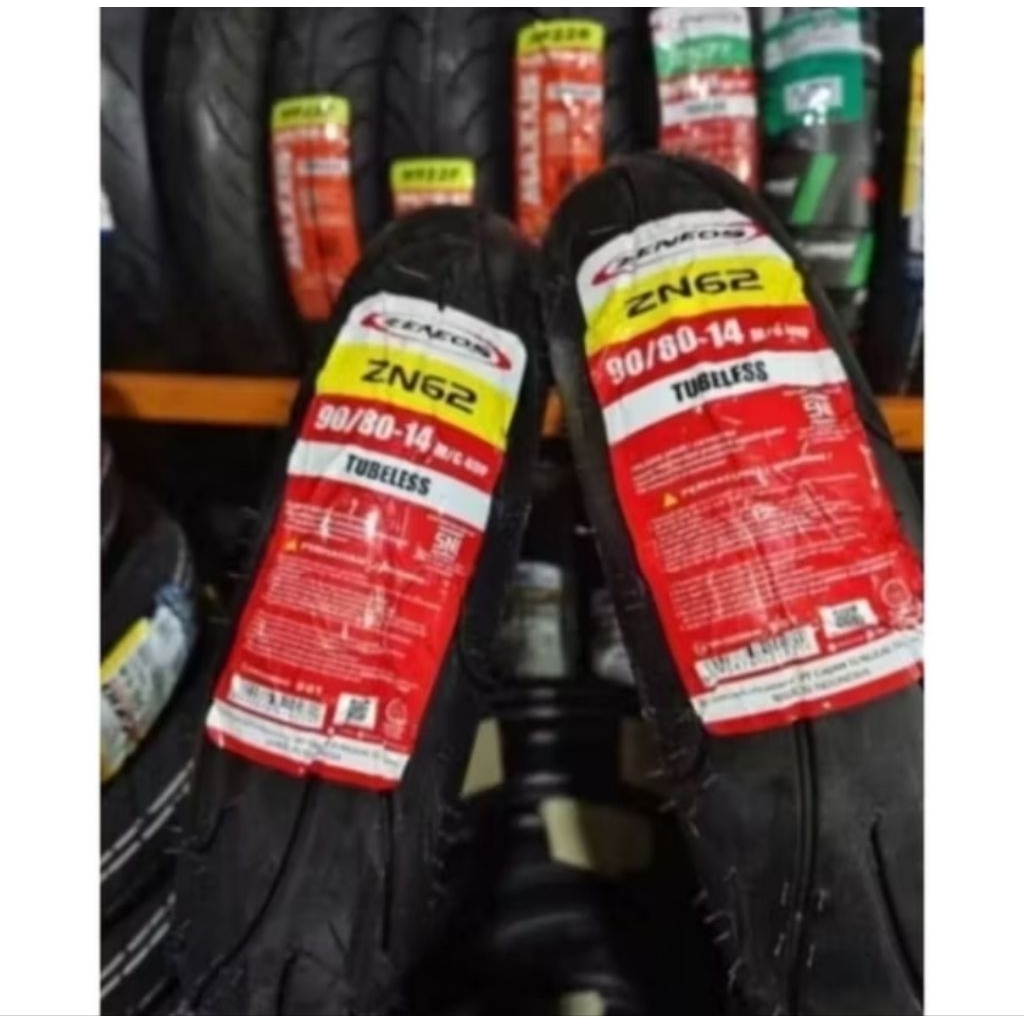 BAN LUAR TUBELES ZENEOS ZN 62 90/80-14 BAN DONAT RING 14 ZENEOS TUBELES