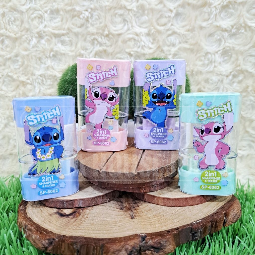 

Rautan Stitch 2in1 Penghapus SP6062 Rautan Angel Stitch Pink1 Lubang