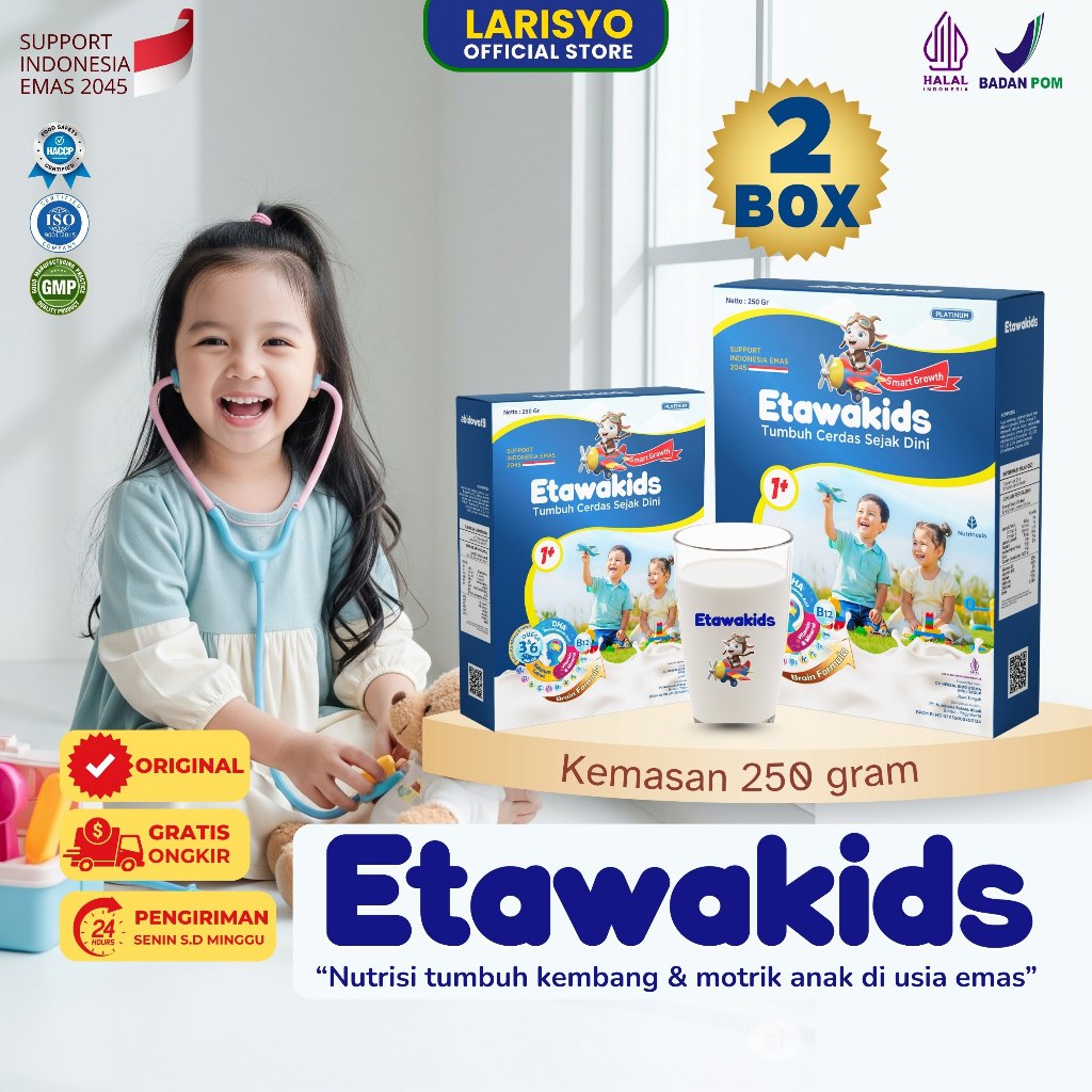 

Susu Etawakids Platinum Susu Anak Etawa DHA & Omega untuk Kecerdasan & Pencernaan Sehat 2 Box