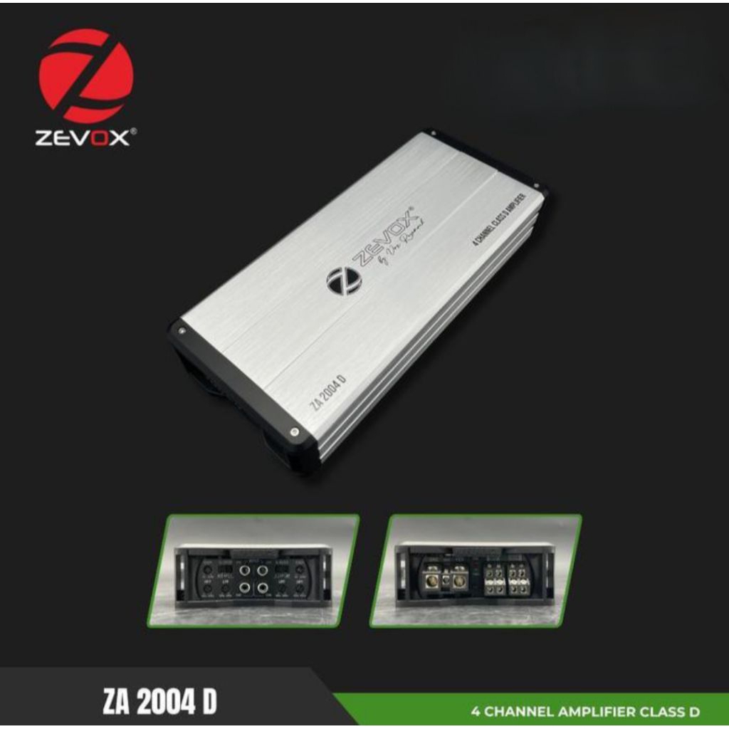Power Amplifier Mobil 4 channel Zevox ZA 2004 D By Vox original Resmi