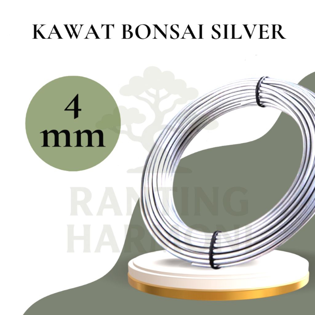 Kawat bonsai 4 mm silver eceran permeter