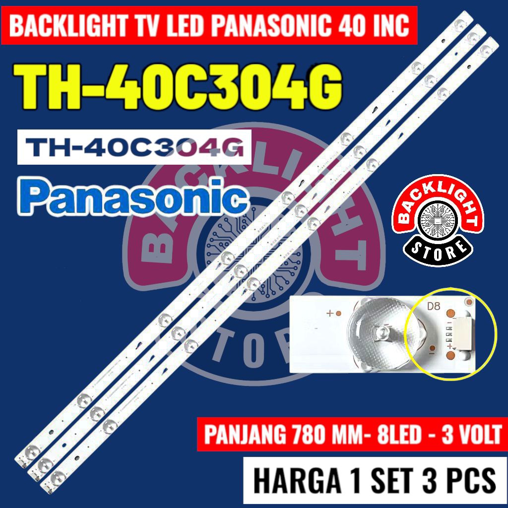 Backlight Tv Led PANASONIC 40 inc TH-40C304G TH 40C304G