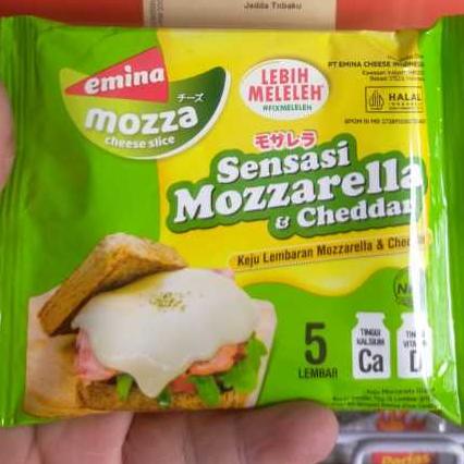 

Emina Mozzarella & Cheddar Slice 5s - keju mozza lembaran