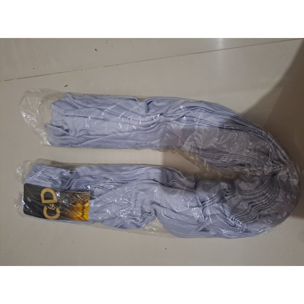 Rok plisket warna abu silver (New)