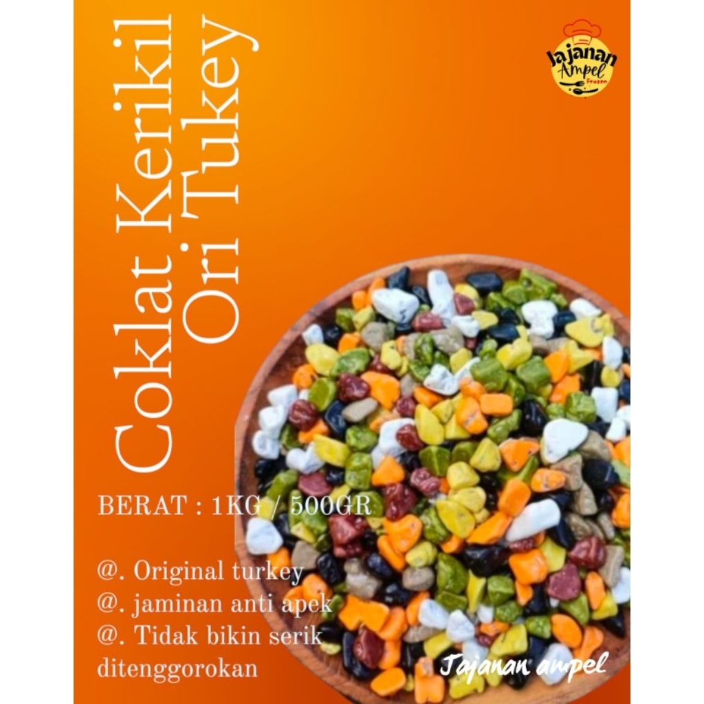 

COKLAT KERIKIL ORIGINAL TUKEY KEMASAN 1KG / 500GR