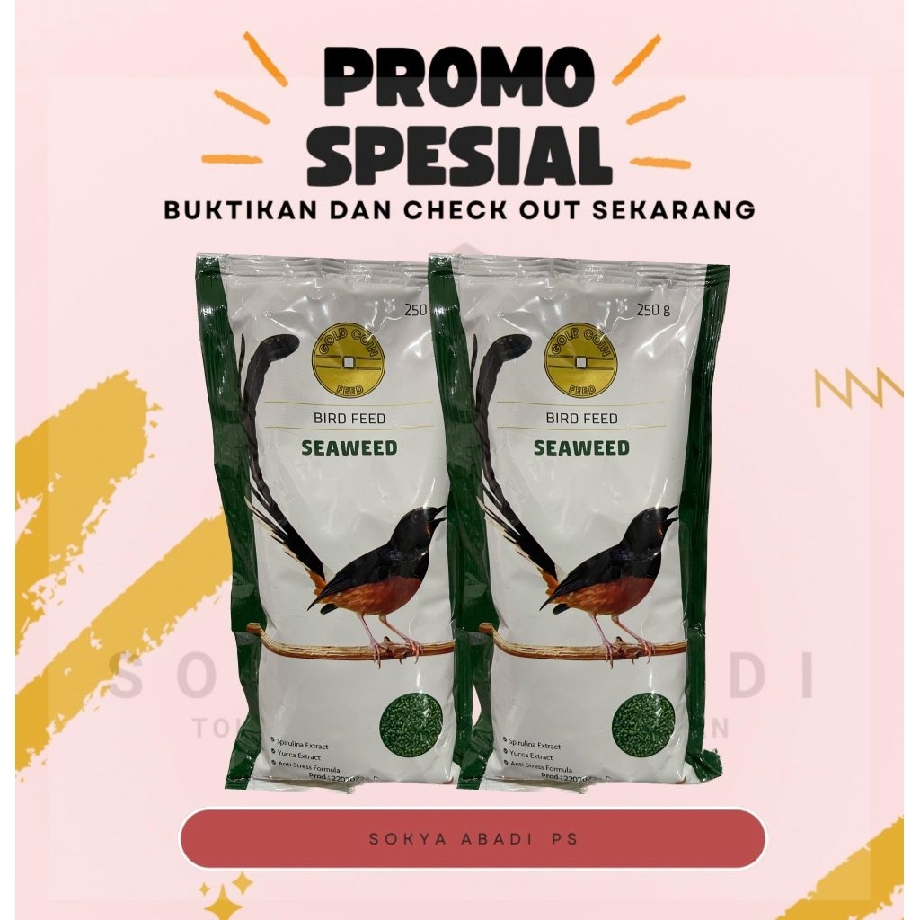 GOLD COIN seaweed hijau kemasan 250g & 450gr termurah