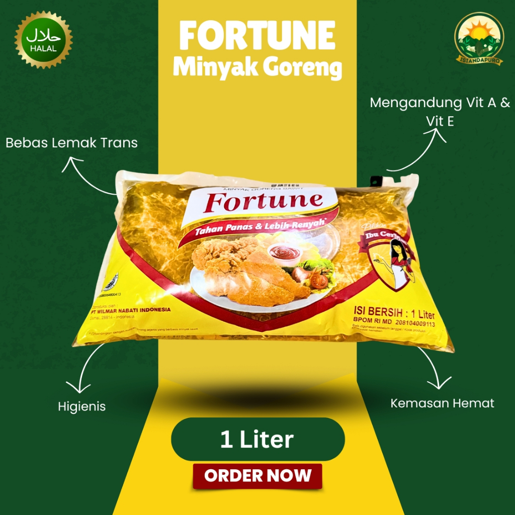 

Minyak Goreng Fortune Pouch ukuran 1 Liter
